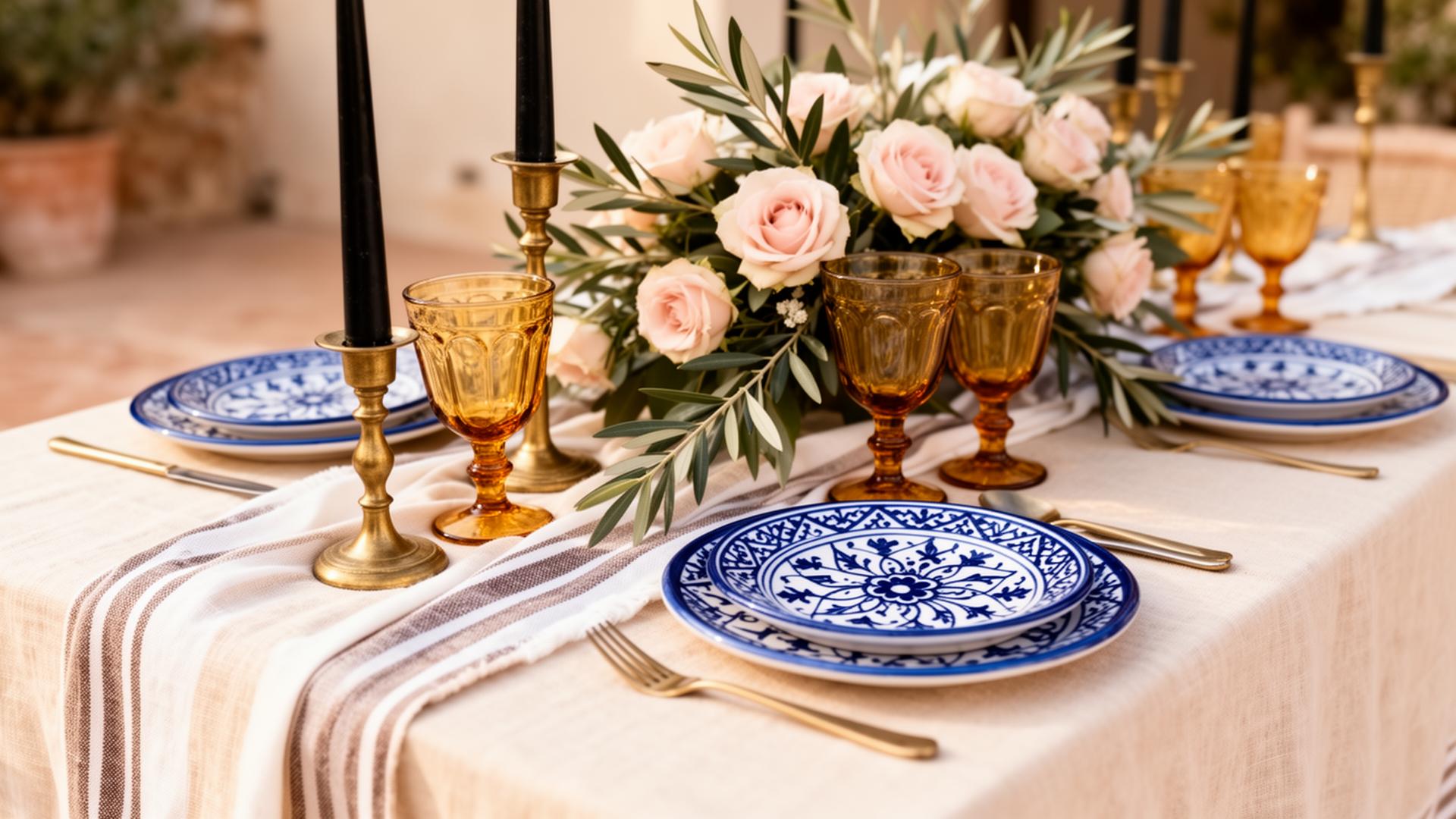 Table dressée méditerranéenne